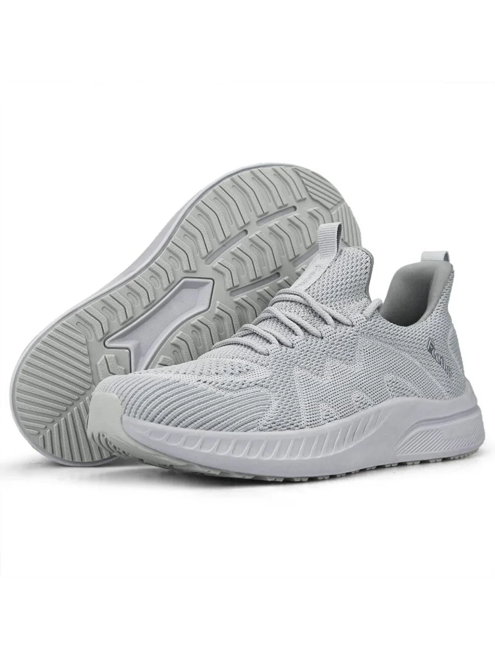🆕Women's Light Grey Running Shoes Non Slip Gym Tennis Walking Workout Sneakers